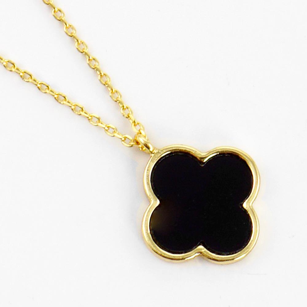 Joia Moroccan Shape Fresh Water Pearl Charm Gold Dipped Necklace
