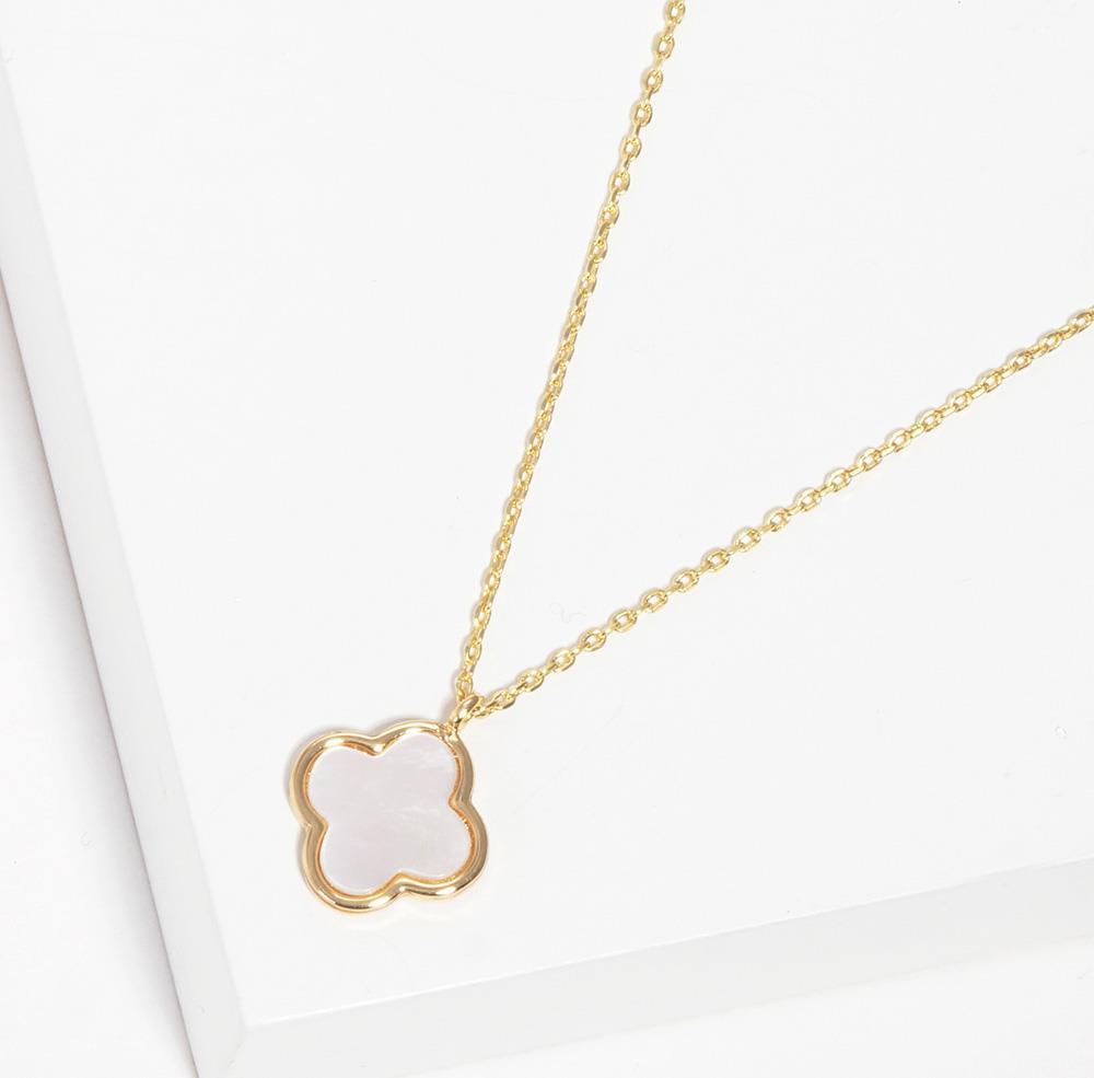 Joia Gold Dipped Flower Pendant Necklace