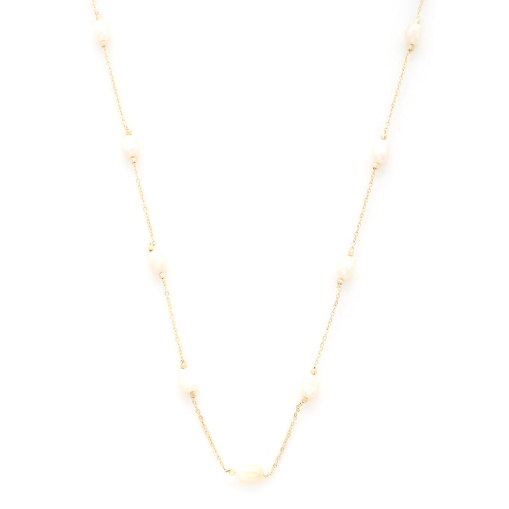 Joia Fresh Water Pearl Station Necklace