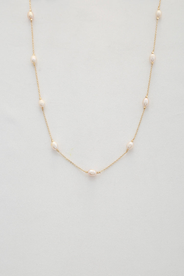 Joia Fresh Water Pearl Station Necklace