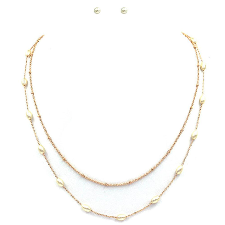 Joia 2 Layered Metal Chain Necklace