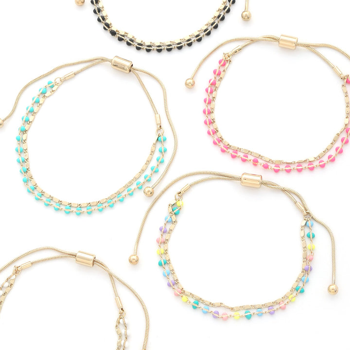 Joia Beaded Slide Adjustable Bracelet