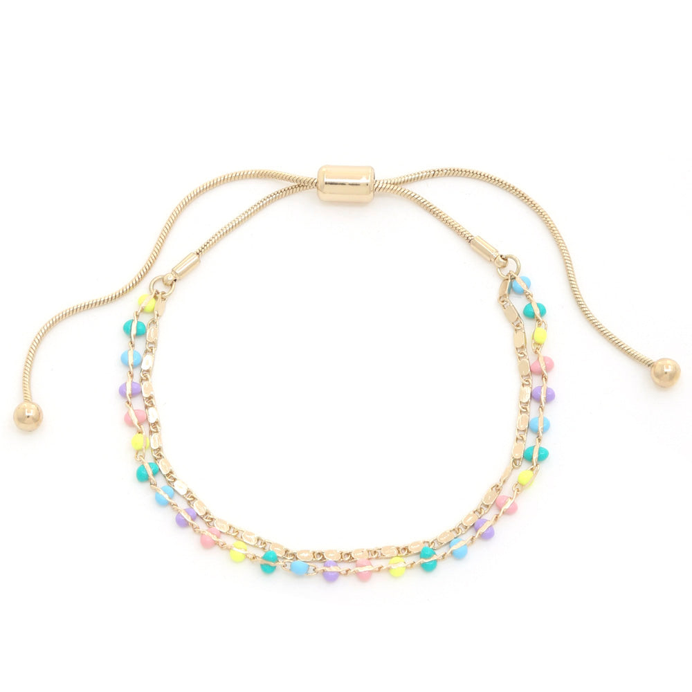 Joia Beaded Slide Adjustable Bracelet