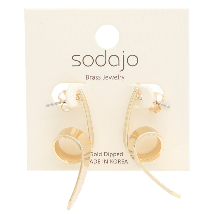 Joia Sodajo Loop Gold Dipped Earrings