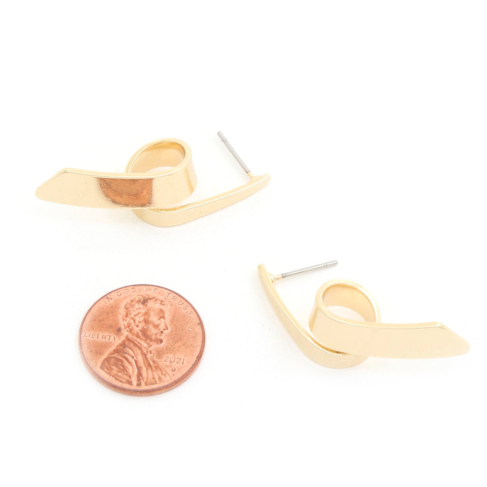 Joia Sodajo Loop Gold Dipped Earrings