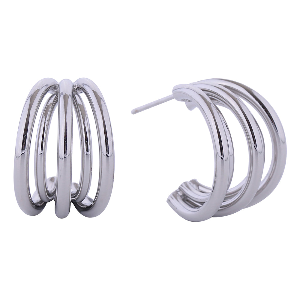Joia 14K Gold Dipped Quintuple Hoop Earrings