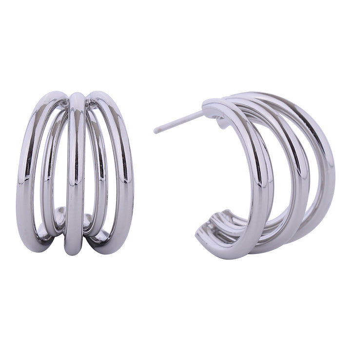 Joia 14K Gold Dipped Quintuple Hoop Earrings