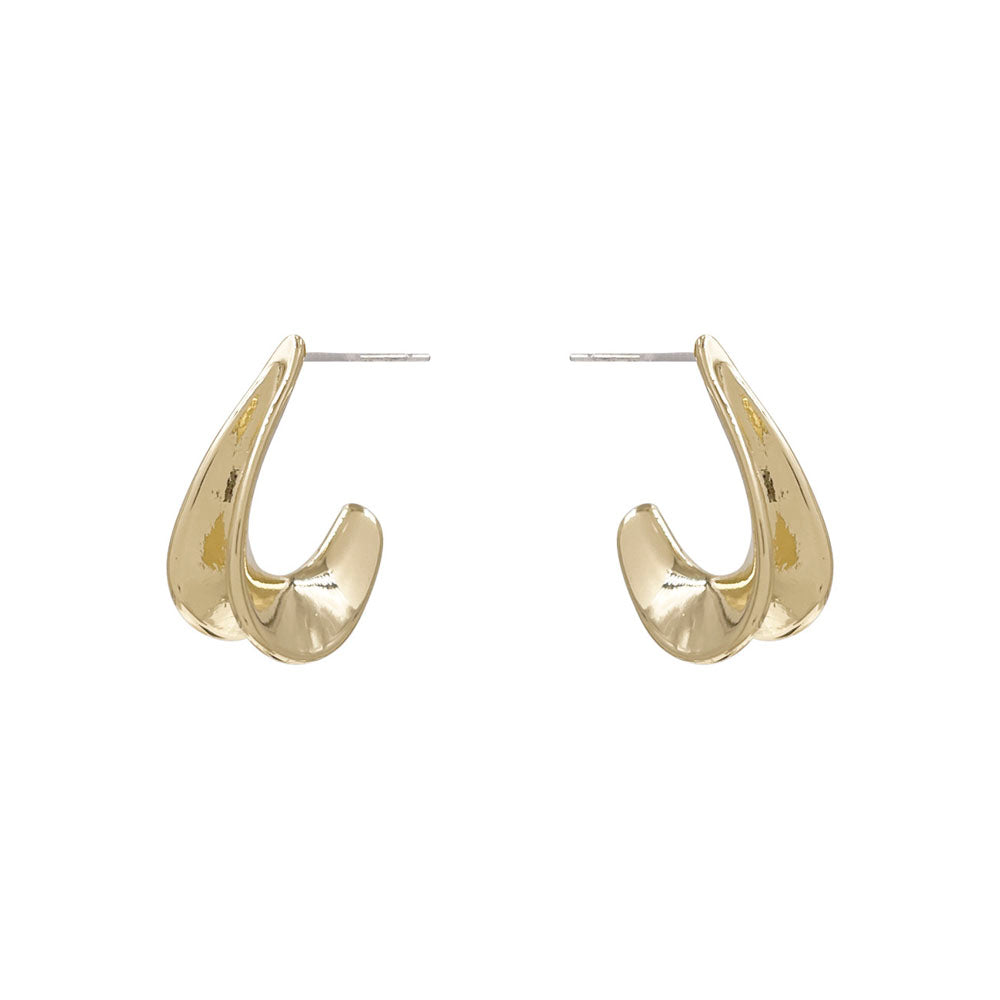 Joia Organic Metal Hoop Earrings