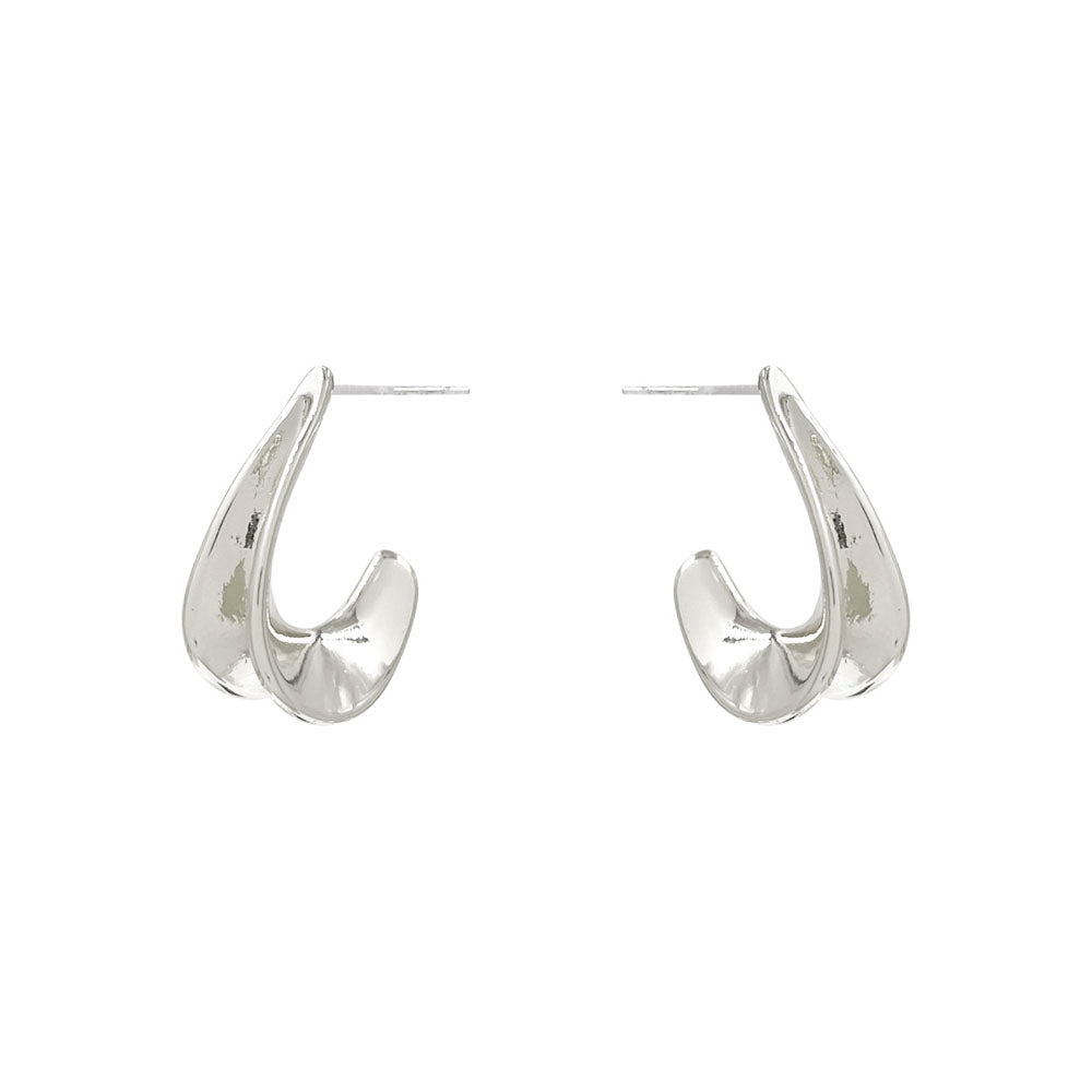 Joia Organic Metal Hoop Earrings