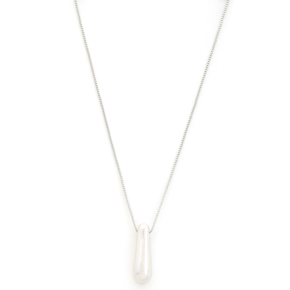 Joia Long Teardrop Metal Necklace