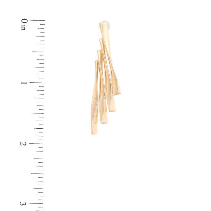 Joia Classy Brassy Wavy Post Earrings