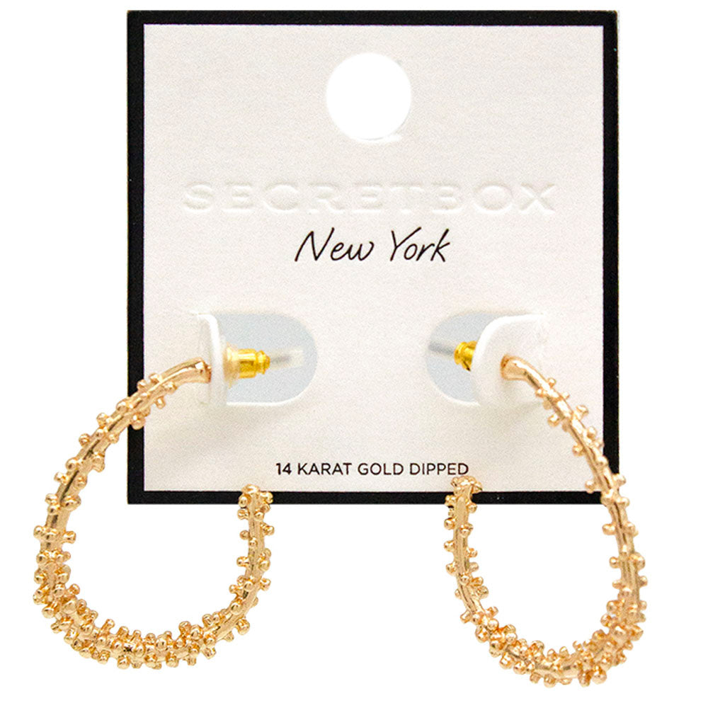 Joia Secret Box Gold Dipped Oboe Fish Hook Earring
