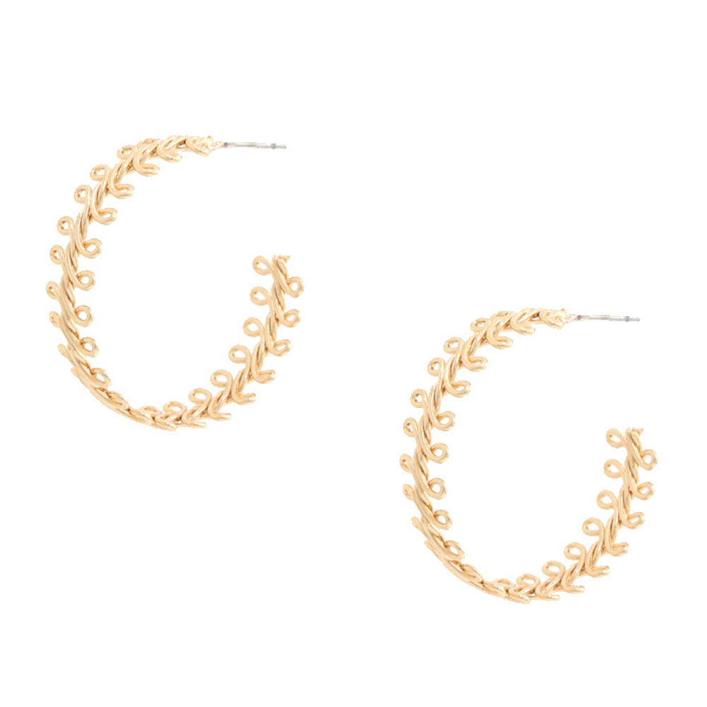 Sadajo Knot Open Hoop Gold Dipped Earrings