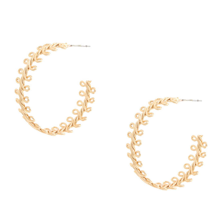 Sadajo Knot Open Hoop Gold Dipped Earrings