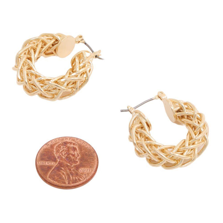 Joia Accessories Gold Dipped Twisted Hoop Earrings