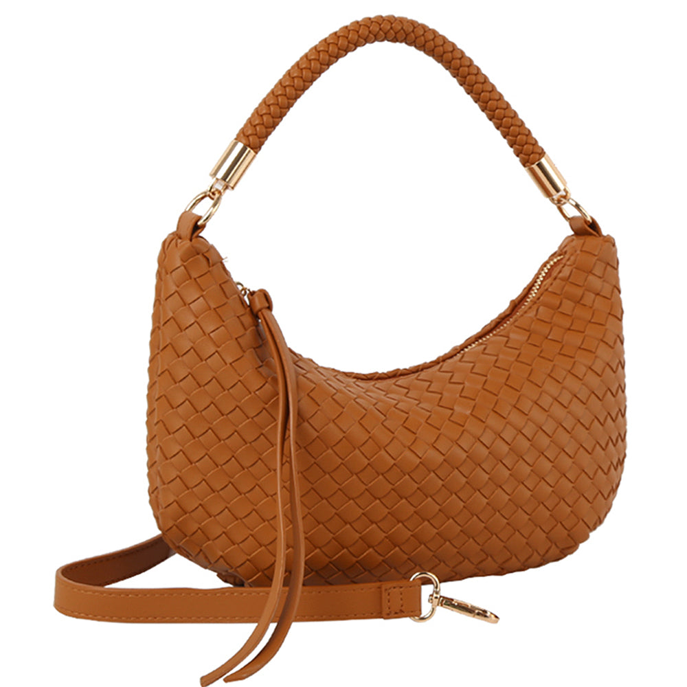 Joia Accessories Chic Braid Woven Design Shoulder Crossbody Bag