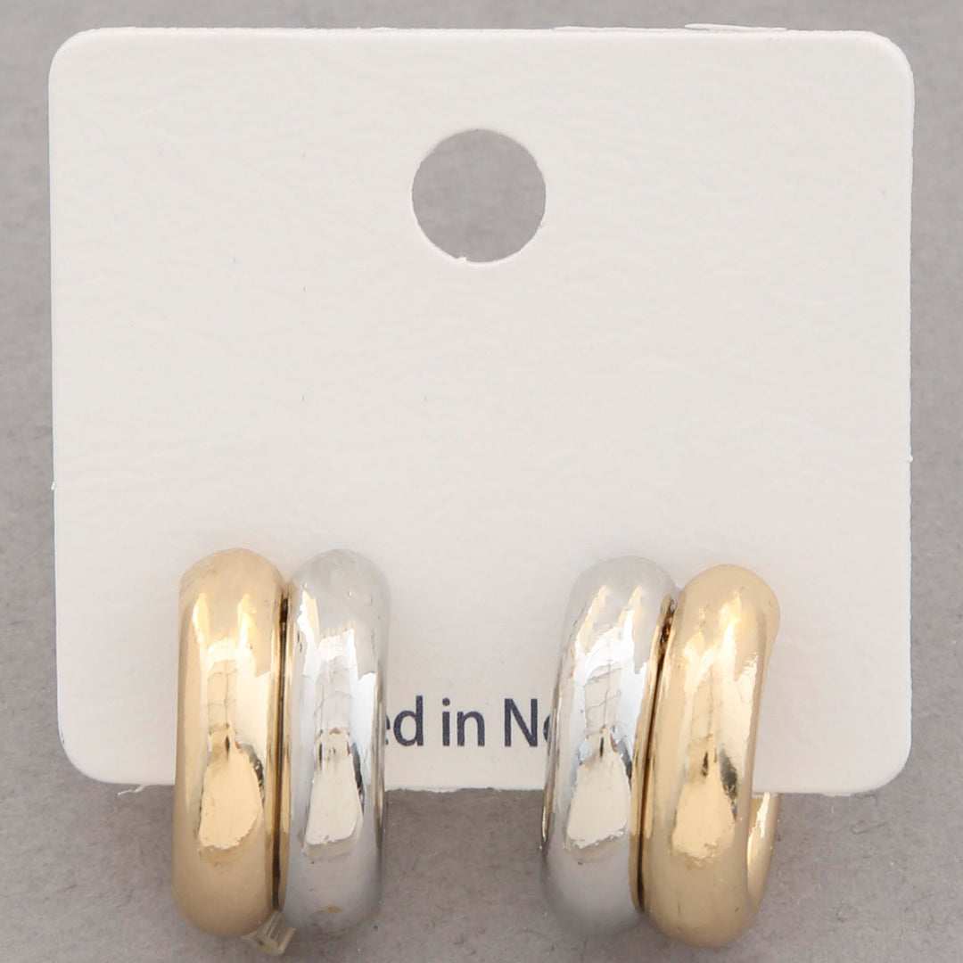 Joia Double Hoop Metal Earring