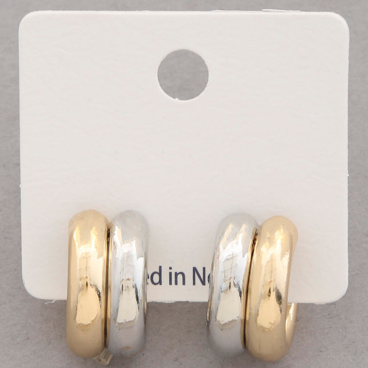 Joia Double Hoop Metal Earring