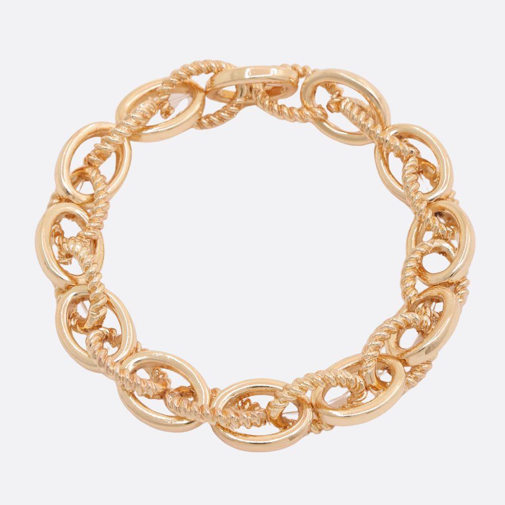 Joia Oval Circle Link Metal Bracelet