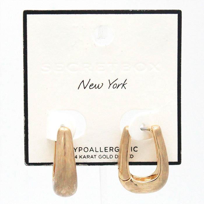 Joia Accessories Secret Box 14K Gold Dipped Hoop Earring