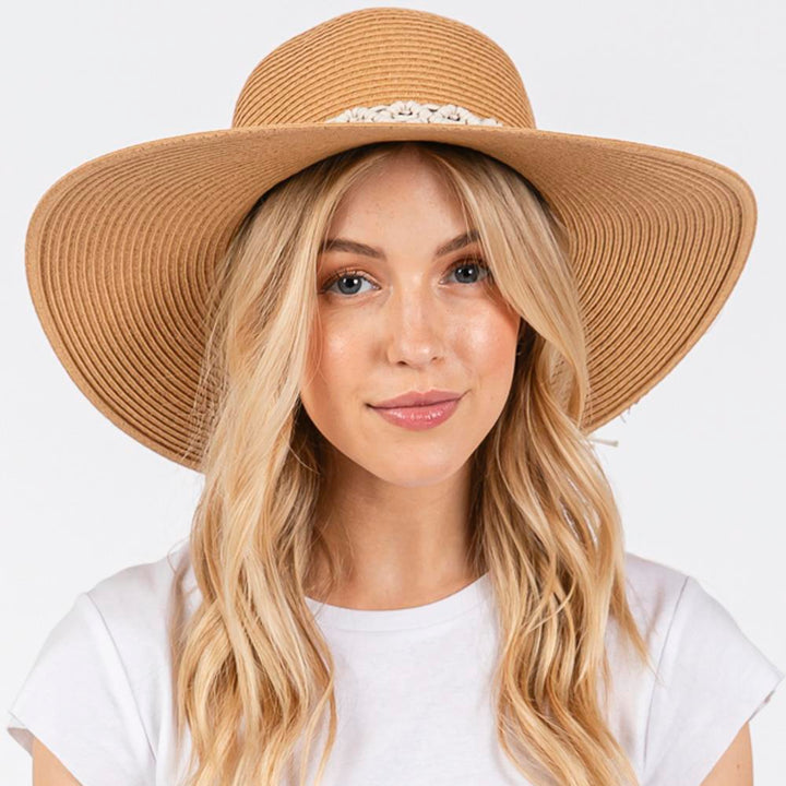 Joia Braided Strap Straw Sun Hat
