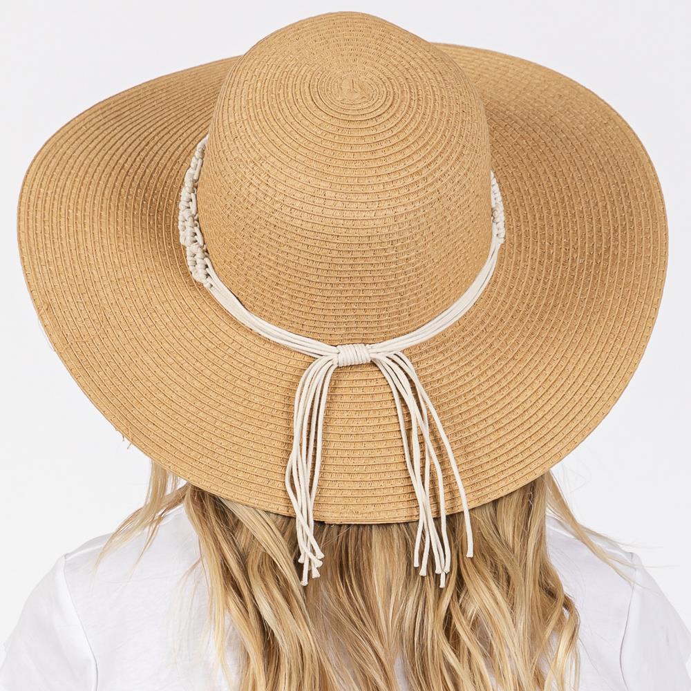 Joia Braided Strap Straw Sun Hat