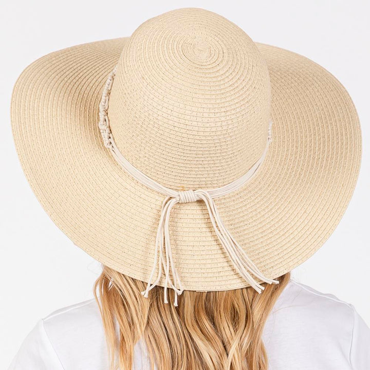 Joia Braided Strap Straw Sun Hat