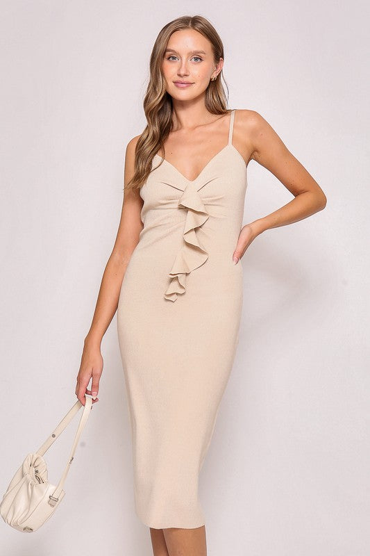 Lumiere Spaghetti Strap Knit Dress