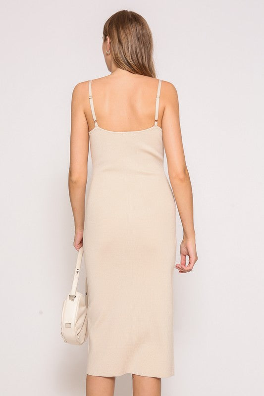 Lumiere Spaghetti Strap Knit Dress