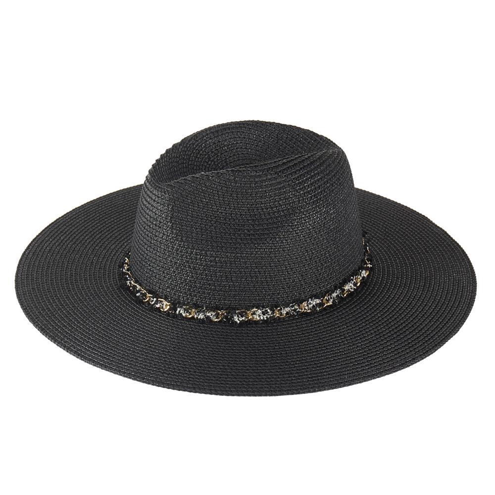 Joia Confetti Braided Chain Band Straw Hat