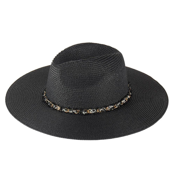 Joia Confetti Braided Chain Band Straw Hat