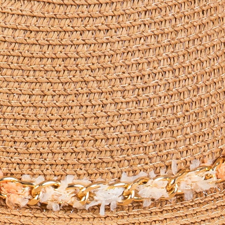 Joia Confetti Braided Chain Band Straw Hat