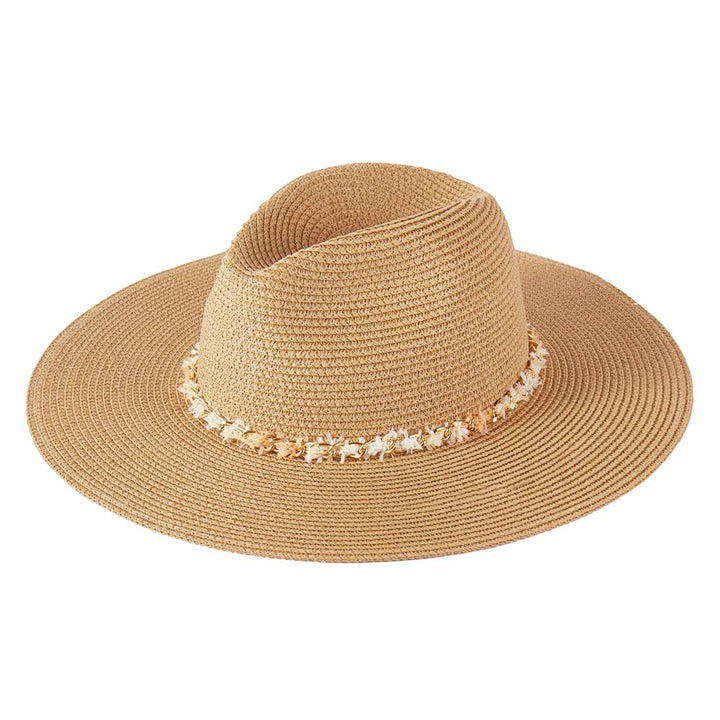 Joia Confetti Braided Chain Band Straw Hat