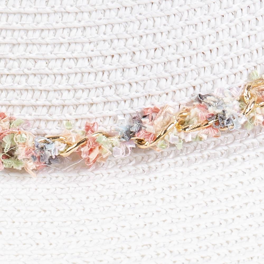 Joia Confetti Braided Chain Band Straw Hat