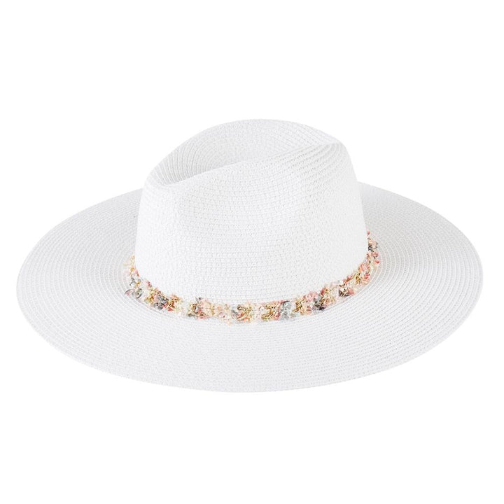 Joia Confetti Braided Chain Band Straw Hat