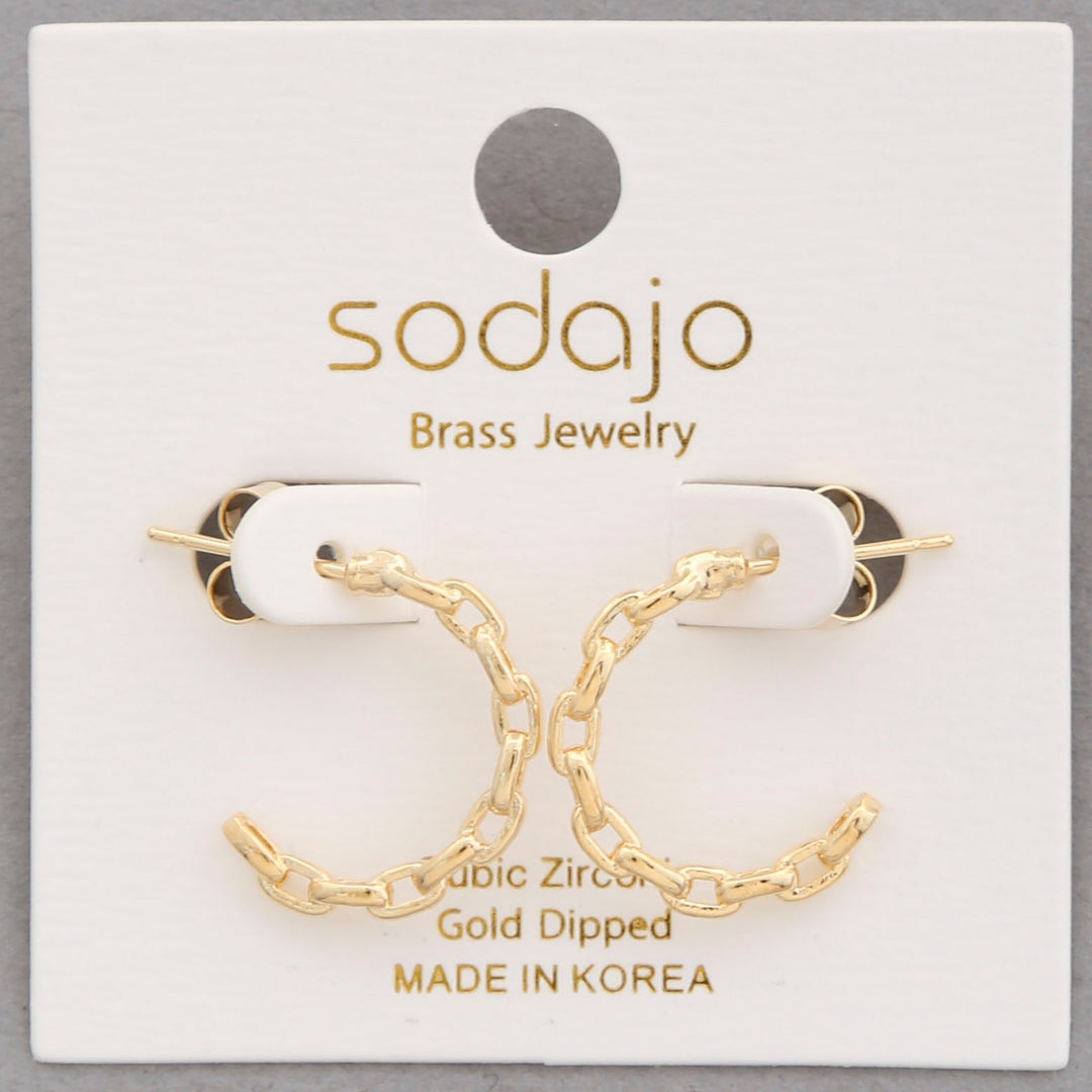 Joia Sodajo Chain Link Gold Dipped Earring