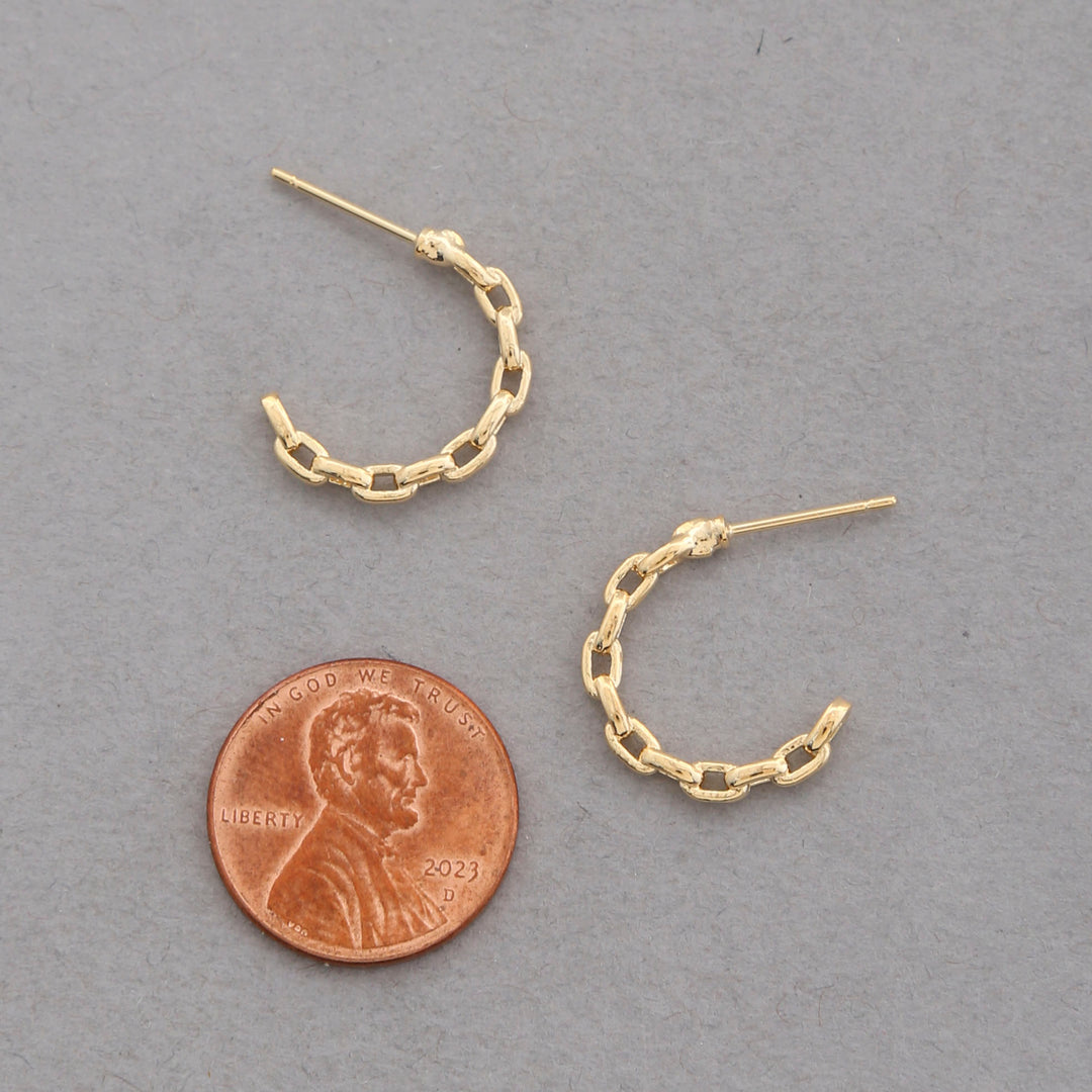 Joia Sodajo Chain Link Gold Dipped Earring