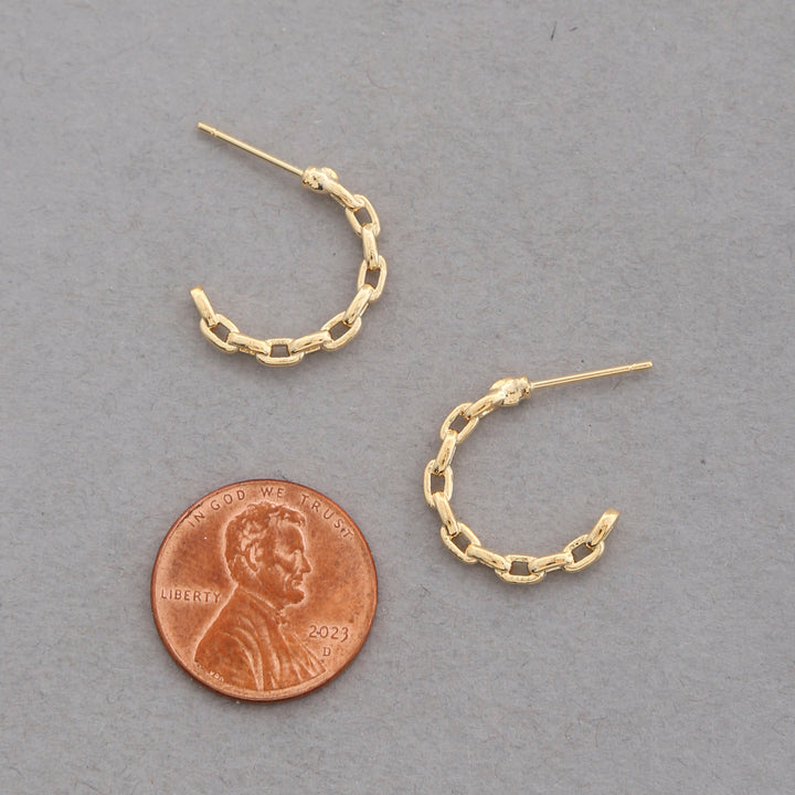 Joia Sodajo Chain Link Gold Dipped Earring