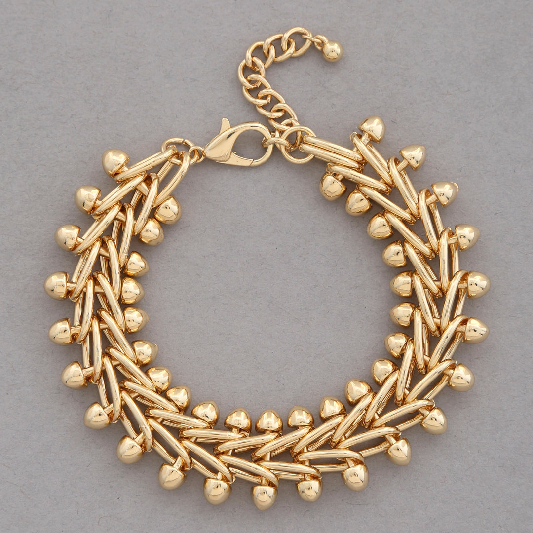 Joia Linked Metal Bead Bracelet