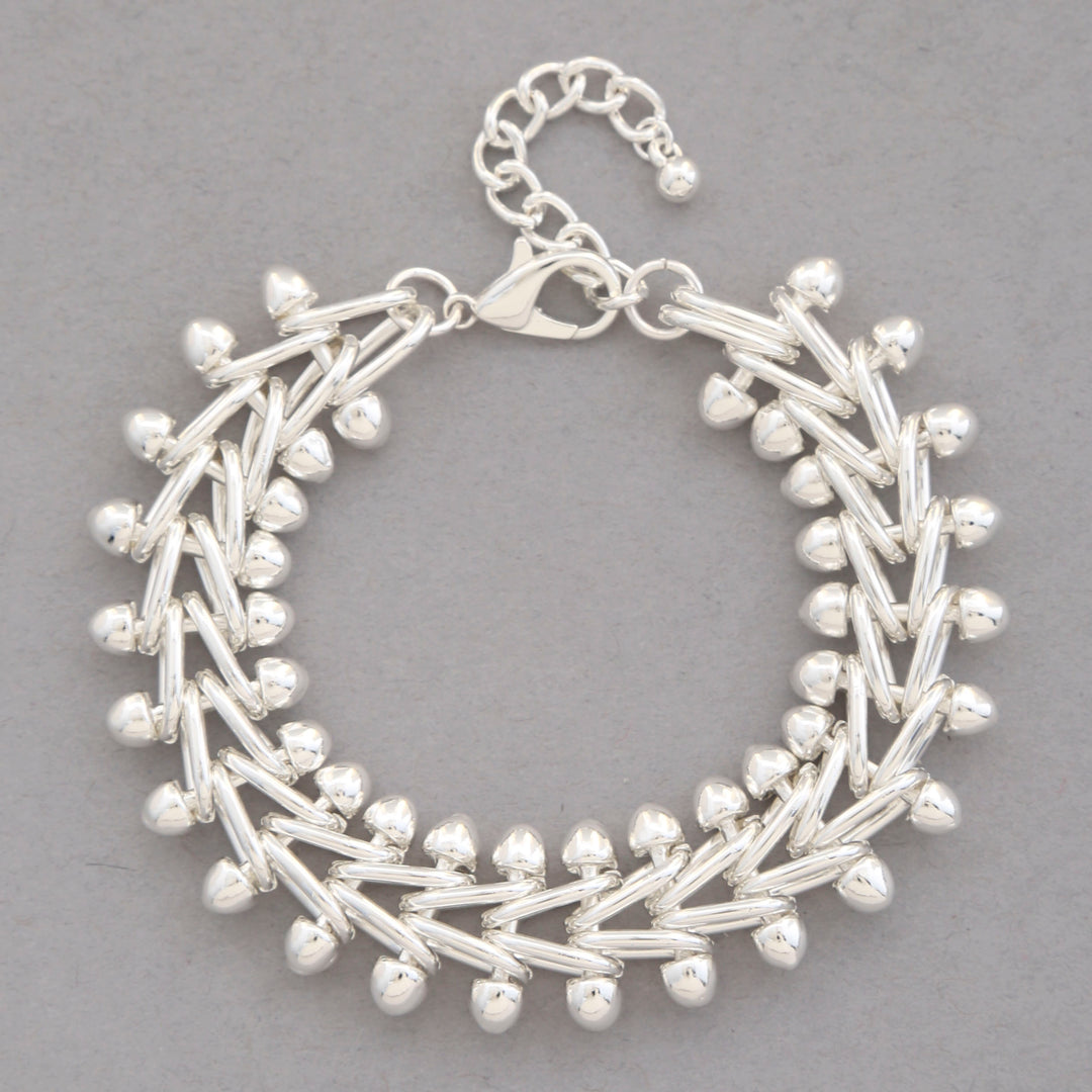 Joia Linked Metal Bead Bracelet