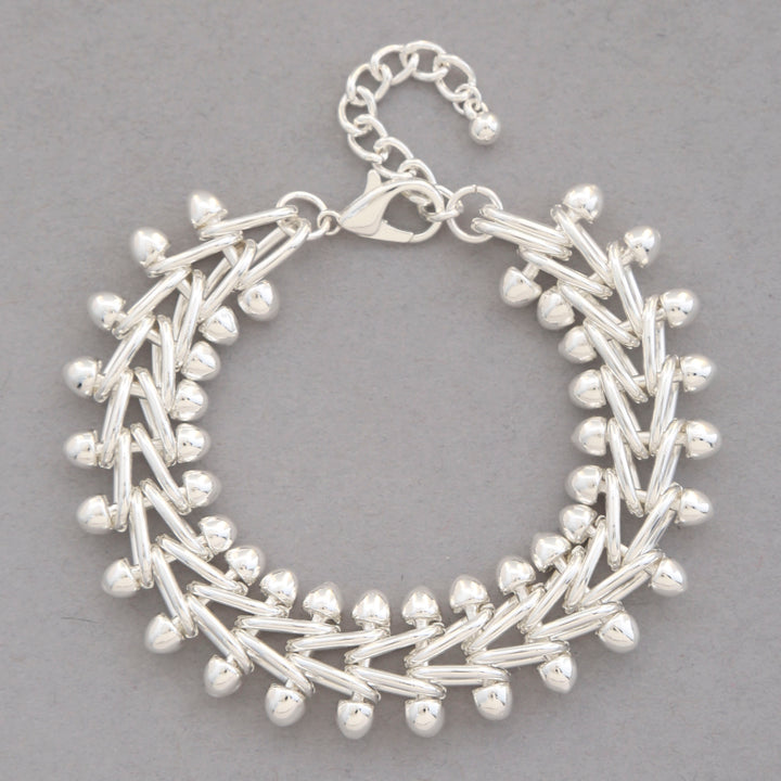 Joia Linked Metal Bead Bracelet