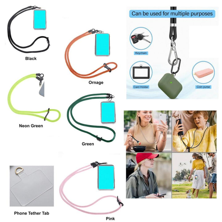 Joia Rope Crossbody Phone Strap with Key Chain with Phone Tether Tab