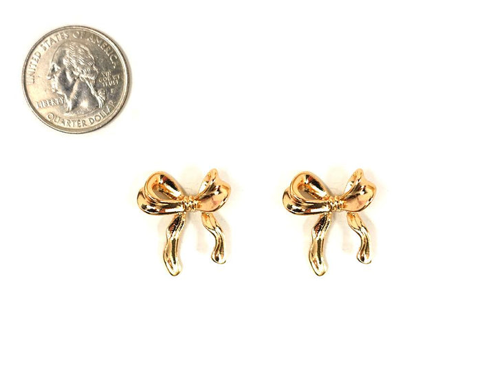 Joia Ribbon Bow Metal Earrings