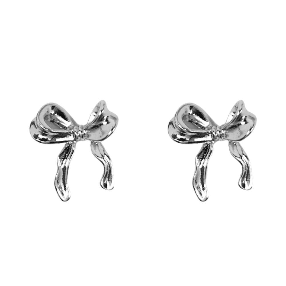 Joia Ribbon Bow Metal Earrings
