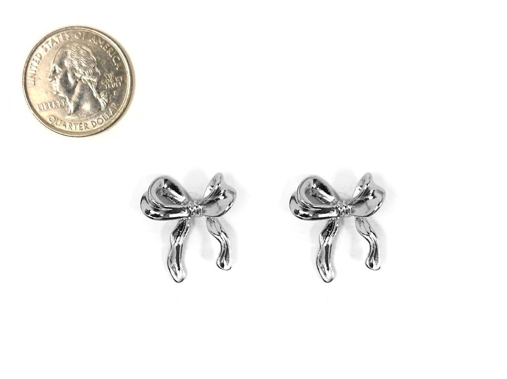 Joia Ribbon Bow Metal Earrings
