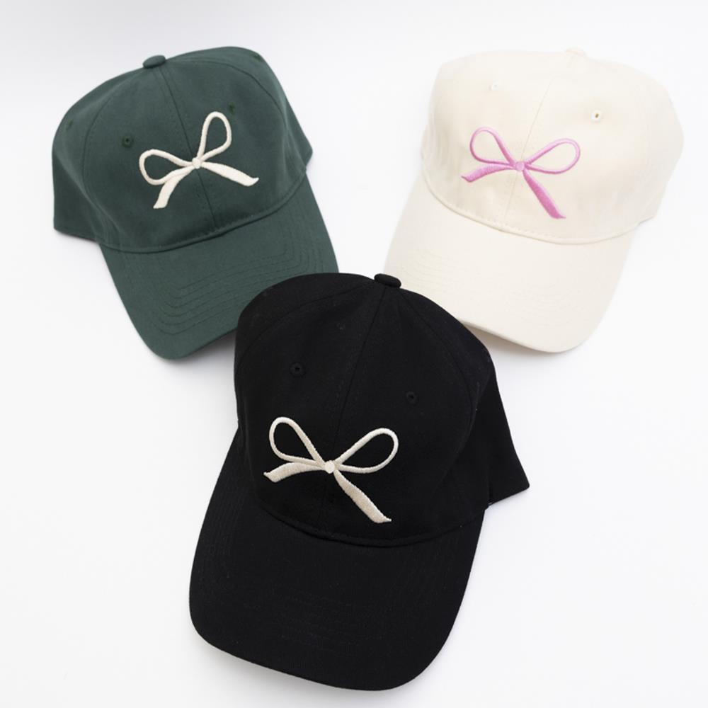 Joia Accessories Bow Ribbon Embroidered Baseball Cap
