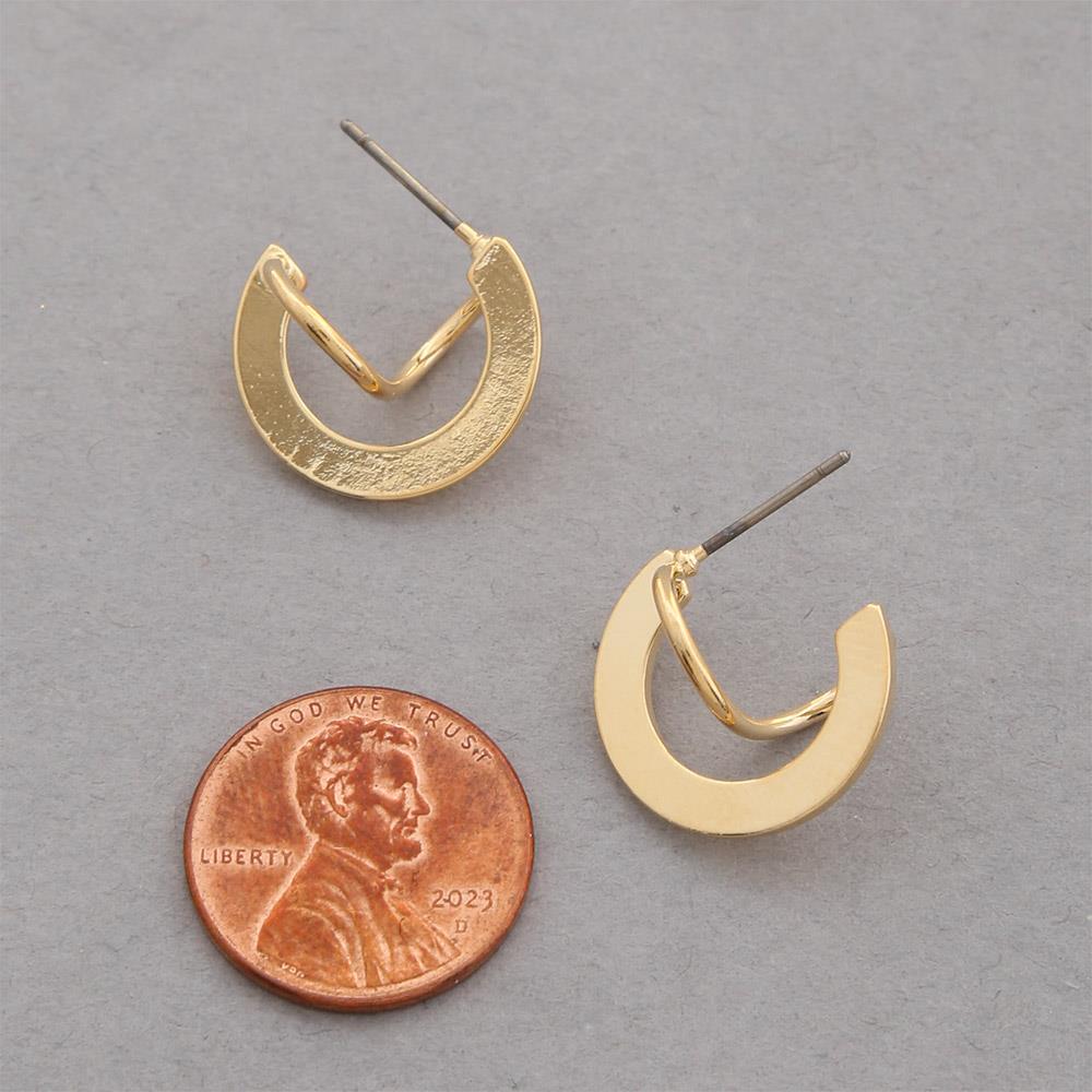 Joia Sodajo Geo Shape Gold Dipped Earring