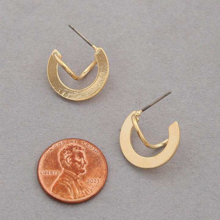 Joia Sodajo Geo Shape Gold Dipped Earring