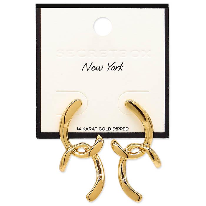 Joia Secret Box C Link Gold Dipped Earring