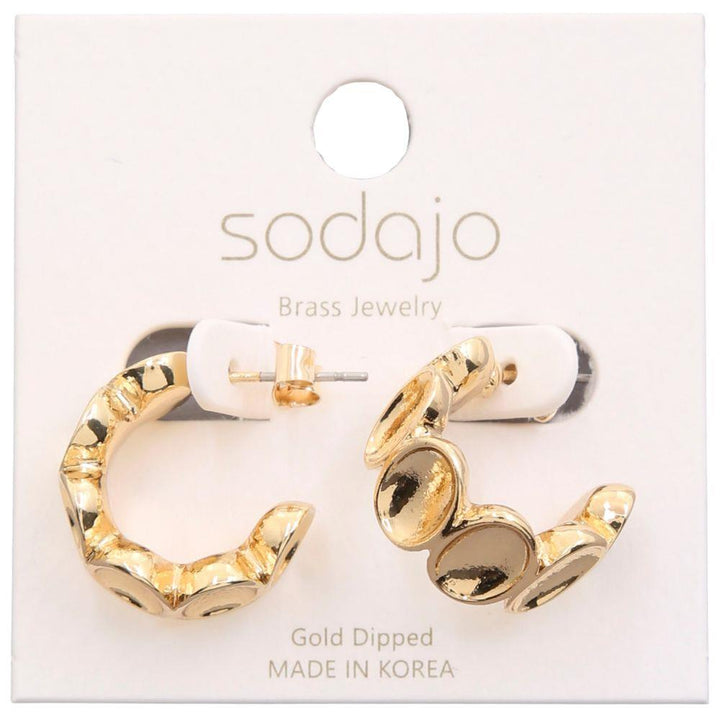 Joia Sodajo Oval Link Gold Dipped Earrings